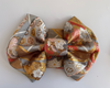 菱天井花丸文|Diamond Ceiling & Floral Circle – Double Ribbon Clutch