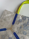 瀬戸内ブルー|Kikkō & Chrysanthemum Harmony –Signature Silk Tote(シグネチャーシルクトート)