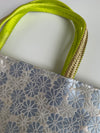 瀬戸内ブルー|Kikkō & Chrysanthemum Harmony –Signature Silk Tote(シグネチャーシルクトート)