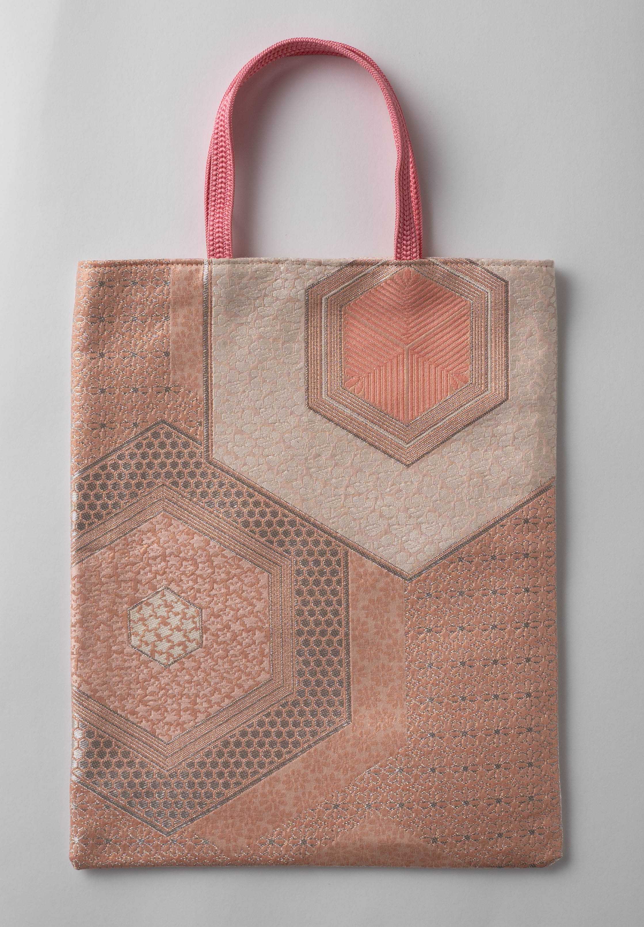 亀甲花文 ピンク＆ピンク｜Tortoiseshell & Floral Motif in Pink – Tote Bag