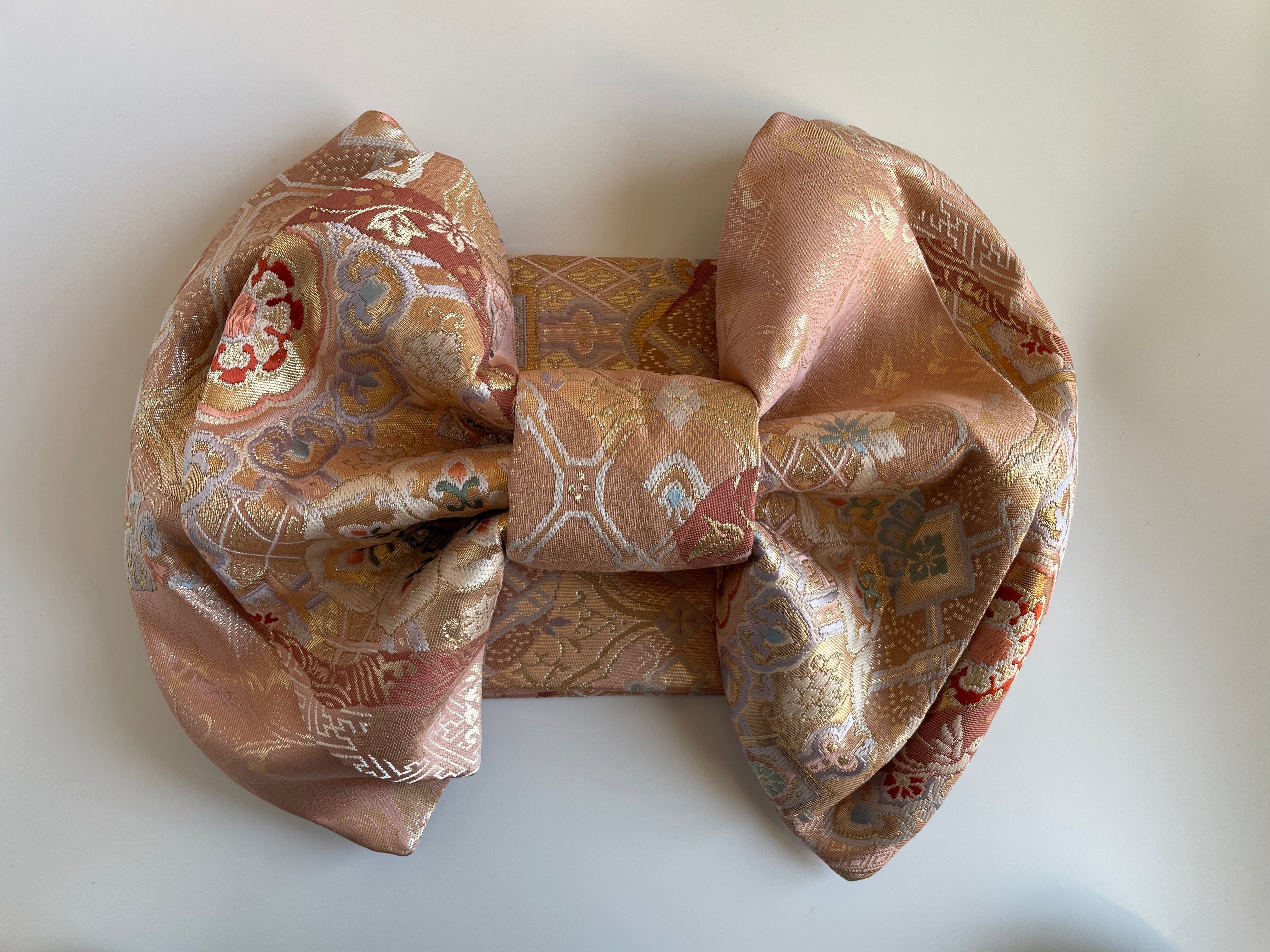 唐織正倉院道長文様本金箔錦二重織｜Shosoin Michinaga Pattern with Pure Gold Weave – Double Ribbon Clutch